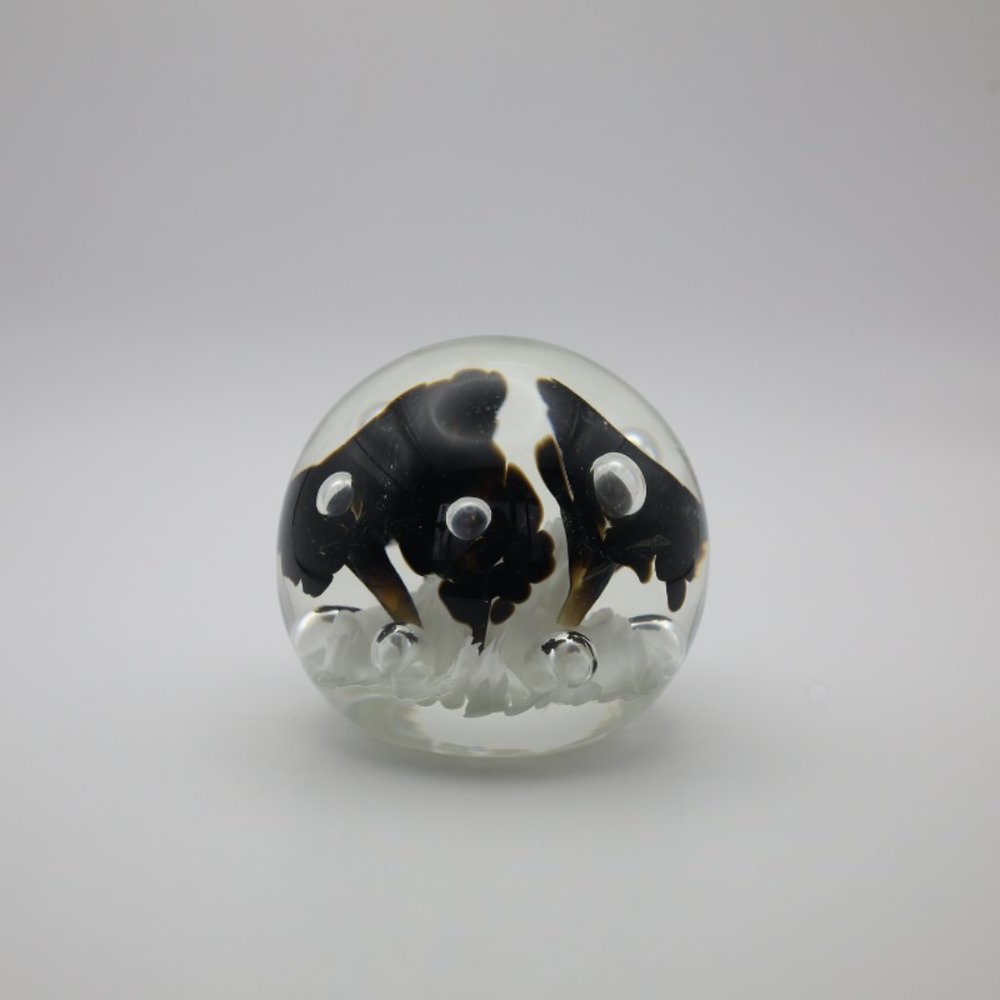 Vintage Joe Rice Trumpet Flower Paper Weight 2001